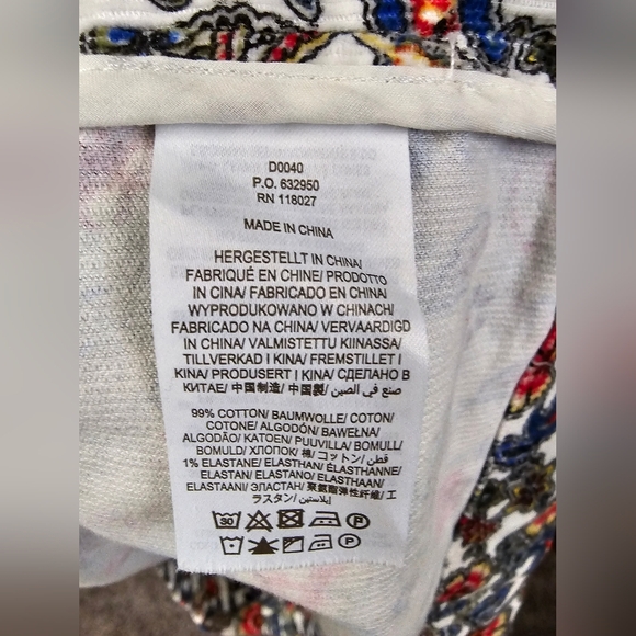 Boden Ruffle Neck Corduroy Dress Floral 14R - Picture 12 of 12